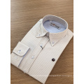 Male 100% cotton yarn dyed stripe shirt